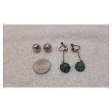 2 Pair of 925 Silver Earrings