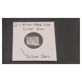 1 Gram .999.0 Fine Silver Bar