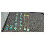 Two Bracelets, Necklaces & Two Pairs Earrings