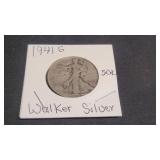 1941 S Walking Liberty Silver Half Dollar