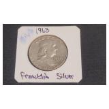 1963 Franklin Uncirculated Silver Half Dollar