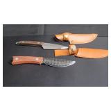 2) Knives w/ Sheath, 4' & 3 1/2' Blades