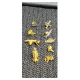 9) Collectable Pins - Airplanes & Rocket Ships