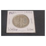 1937 S Walking Liberty Silver Half Dollar