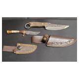2) Knives w/ Sheaths, 3' & 4.5'