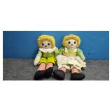 16' Homemade Raggedy Ann & Andy Style Dolls