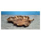 Vintage Carved Leaf Bowl