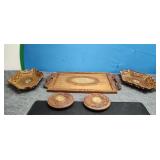 Wood Serving Tray, Pot Holders
