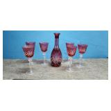 Vintage Gotham Crystal Wine Glasses and Decanter