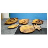 5 Wood Bowls