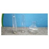 3) Vintage Kerosene Lamp Chimney's / Covers