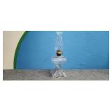 Antique Clear Glass Oil Lamp