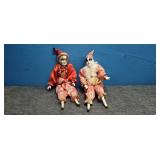 Vintage Porcelain Clown Dolls
