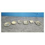 6) Mini Decorative Silver Plated Trays