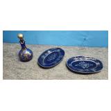 9'oval platers & Bottle