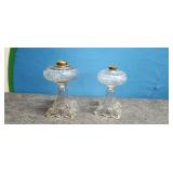 Vintage Princess Feather Kerosene Lamps