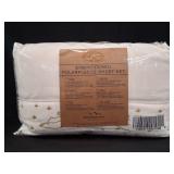 Twin XL Embroidered Polor Fleece Sheet Set