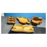 4 Wood Bowls