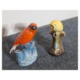 Porcelain Parrot Frog Figurines