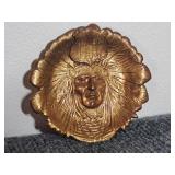 Antique 1920's Indian Chief Head Pin Tray
