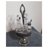 Antique Silver Plated Cruet Set