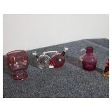 Vintage Cruet Set, Pilgrim Cranberry Jug & More