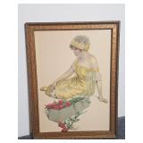 Framed Art Print 'The Message of the Roses'