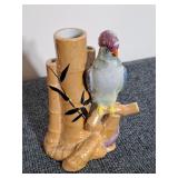Vintage Porcelain Parrot Vase
