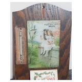 Vintage Advertising Thermometer & Calendar