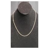 Italian 750 Twisted Rope Necklace 19'