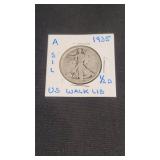 1935 Silver Walking Liberty Half Dollar