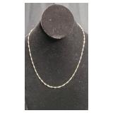 20' Twisted Rope Necklace 750 Italian