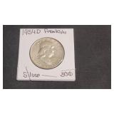 1954 D Silver Franklin Half Dollar