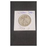 1933 S Silver Walking Liberty Half Dollar