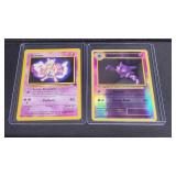 2) Pokemon Cards Mewtwo & Haunter
