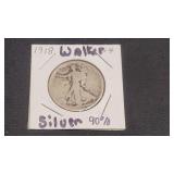 1918 Silver Walking Liberty Half Dollar