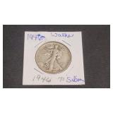 1946 D Silver Walking Liberty Half Dollar