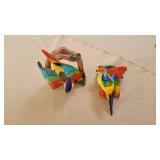 Vintage Occ. Japan Colorful Parrot Wall Planter