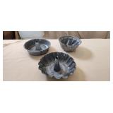 Vintage Graniteware Tube Cake Pans 7 - 7 1/2 dia.