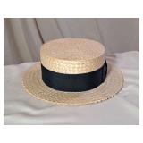 Vintage Straw Boat Hat