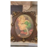 Antique Oval Ornate Gilded Reminisant Art 20'ï¿½25'