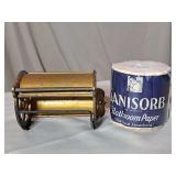 Vintage Toilet Paper Dispenser w/Paper