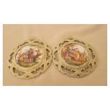 MCM Italian Repro. Gallant ScenesWith Metal Frames