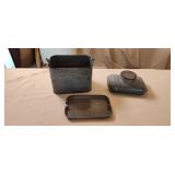 Vintage Graniteware Lunchbox 8 1/2'ï¿½6' ï¿½ 9'Tall