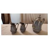 Vintage Graniteware Creamers & Coffee Pot
