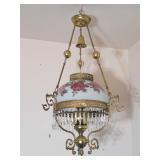Antique Victorian Hanging Parlor Lamp