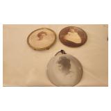 6' 1920s Celluloid Portrait Medallions
