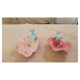 Vintage Ceramic Royal Copley Trinket Soap Dishes