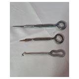Vintage Button Hook, Bottle Opener & Ice Pick