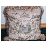 Vtg Salt Lake City Utah Souvenir Pillow Cover